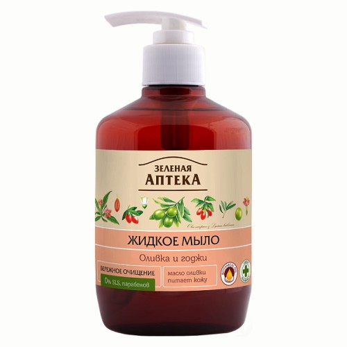 Zielona Apteka - Mydło w płynie - Oliwka i goji - 460ml