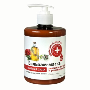 Domowy Doktor - Balsam-maska do włosów - olejki: Łopianowy - Rycynowy - Rozmarynowy - 500ml