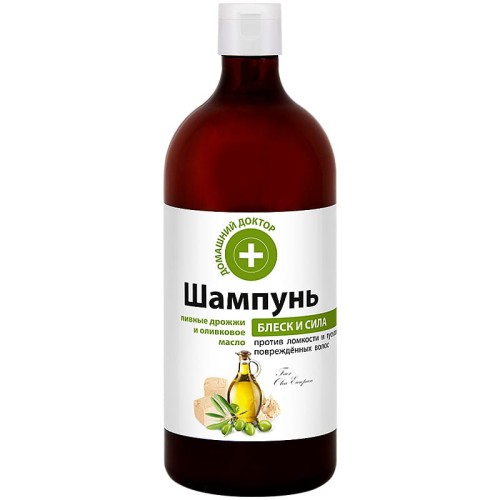 Domowy Doktor - Szampon do włosów - Drożdże piwne i oliwa z oliwek - 1000ml