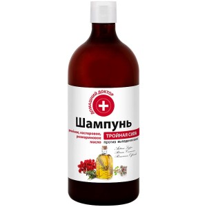 Domowy Doktor - Szampon do włosów - Olejek łopianowy, rycynowy i rozmarynowy - 1000ml