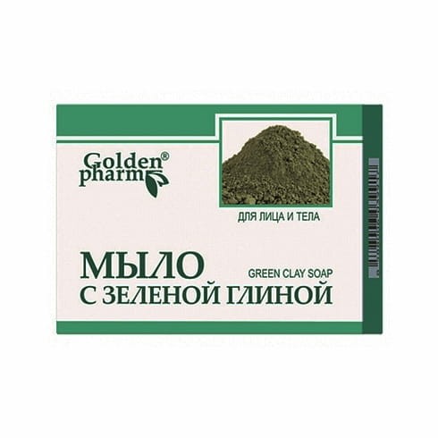 Golden Farm - Mydło w kostce - z zieloną glinką - 70g