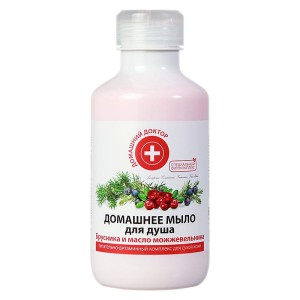 Domowy Doktor - Domowe mydło pod prysznic - Borówka brusznica i olejek jałowcowy - 500ml