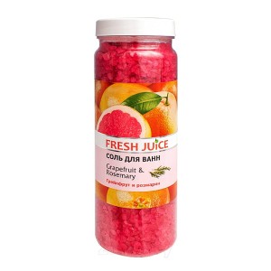 Fresh Juice - Sól do kąpieli - Grejprut i rozmaryn - 700g