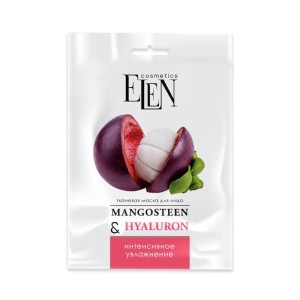 ELEN cosmetics - Maska na tkaninie - Mangostan i kwas hialuronowy - 25ml