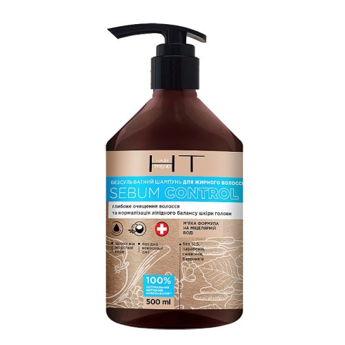 HAIR TREND - Szampon do włosów przetłuszczających się - Sebum control - 500ml
