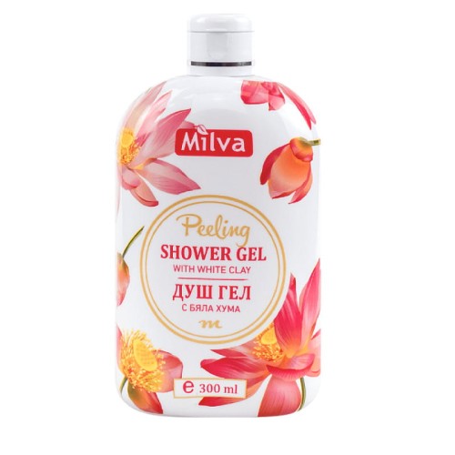 Milva - Żel pod prysznic - Peeling - z białą glinką - 300ml