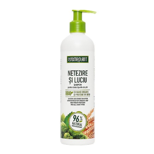 COSMEPLANT - Wygładzający szampon do włosów - Chmiel i kiełki pszenicy - 400ml