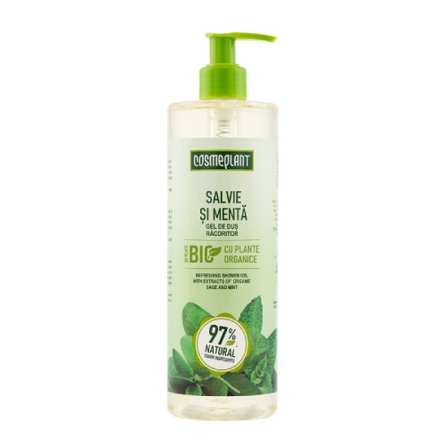 COSMEPLANT - Odświeżający żel pod prysznic - Szałwia i mięta - 500ml