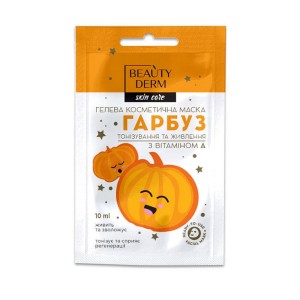 BEAUTYDERM - Maska-żel do twarzy Dynia i witamina A – Tonizowanie i odżywienie - 10ml