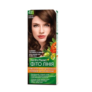 Herb`s Planet - Kremowa farba do włosów 47 -  Kasztan - 120ml