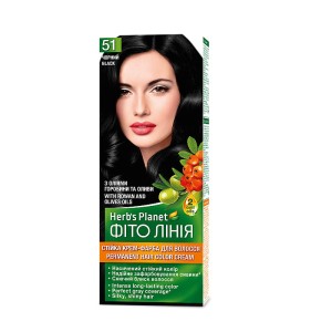 Herb`s Planet - Kremowa farba do włosów 51 - Czarny - 110ml