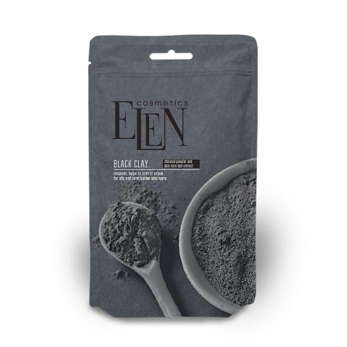 ELEN cosmetics - Czarna glinka - z węglem aktywnym i ekstraktem aloe vera - 40ml