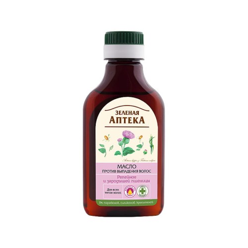 Zielona Apteka - Olejek łopianowy z kiełkami pszenicy przeciw wypadaniu włosów - 100ml