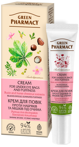 Zielona Apteka - Krem pod oczy przeciw obrzękom - Rutyna i koński kasztan - 15ml