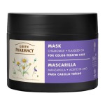 Green Pharmacy Maska do Włosów Farbowanych z Rumiankiem i Olejem Lnianym 300 ml