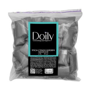 Doily Stringi jednorazowe męskie Spunbond czarne L/XL 50 szt.