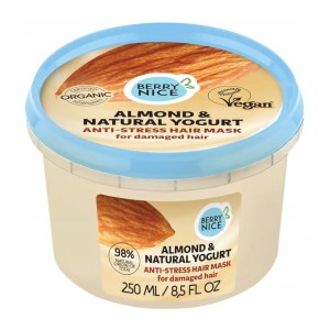 Berry Nice Maska do włosów zniszczonych Migdał i Jogurt 250 ml